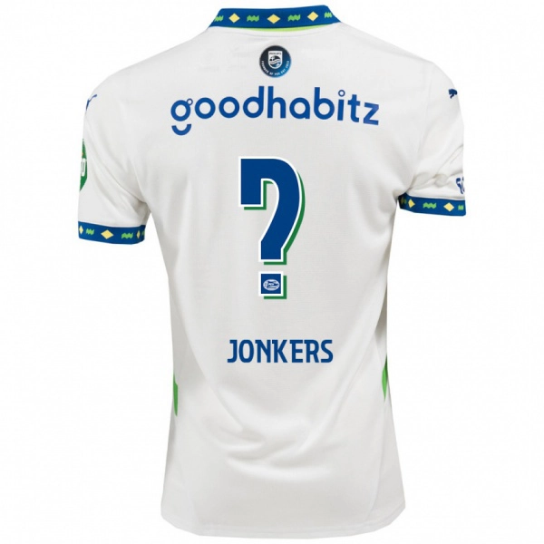 נשים Brent Jonkers #0 לבן כחול כהה ג'רזי קיט שלישי 2024/25 חולצה קצרה