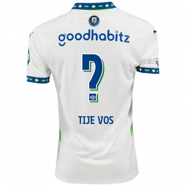 נשים Tije Vos #0 לבן כחול כהה ג'רזי קיט שלישי 2024/25 חולצה קצרה