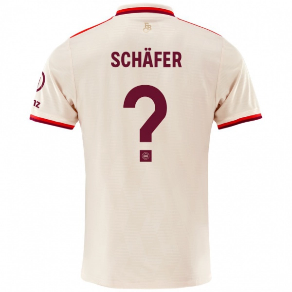 נשים Luis Schäfer #0 פִּשׁתָן ג'רזי קיט שלישי 2024/25 חולצה קצרה