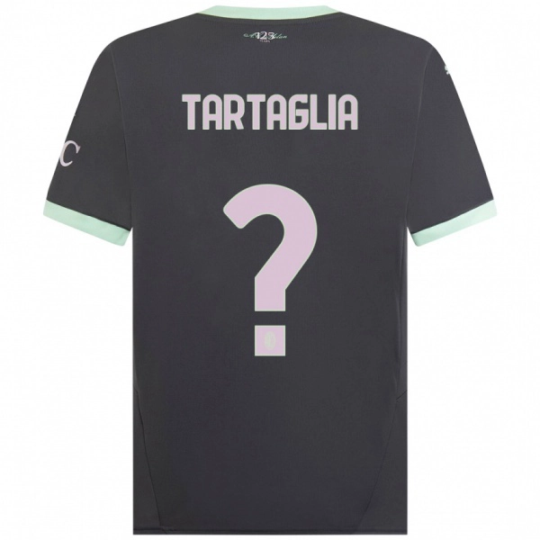 נשים Edoardo Tartaglia #0 אָפוֹר ג'רזי קיט שלישי 2024/25 חולצה קצרה