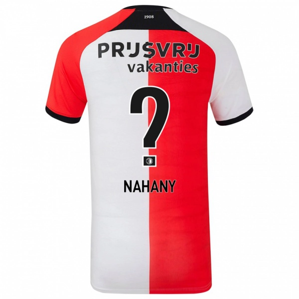 ילדים Arman Nahany #0 אדום לבן ג'רזי ביתית 2024/25 חולצה קצרה