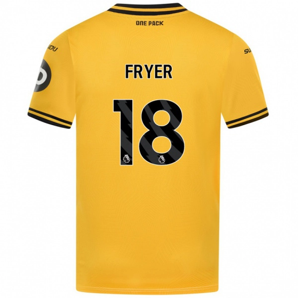 ילדים Hannah Fryer #18 צָהוֹב ג'רזי ביתית 2024/25 חולצה קצרה