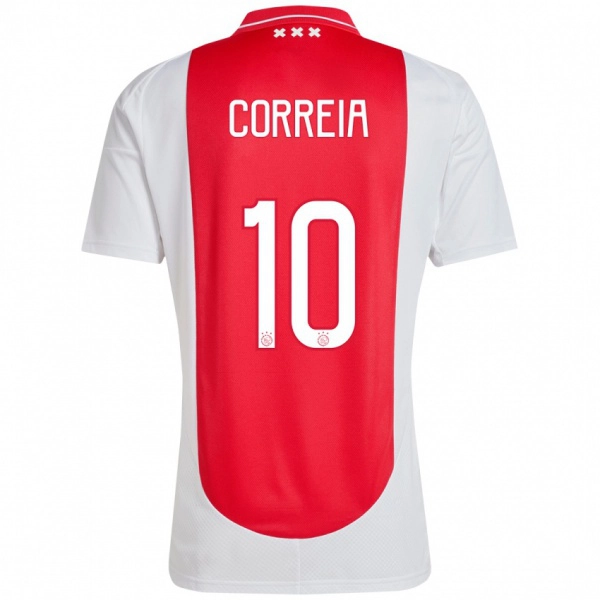 נשים Tim Correia #10 אדום לבן ג'רזי ביתית 2024/25 חולצה קצרה