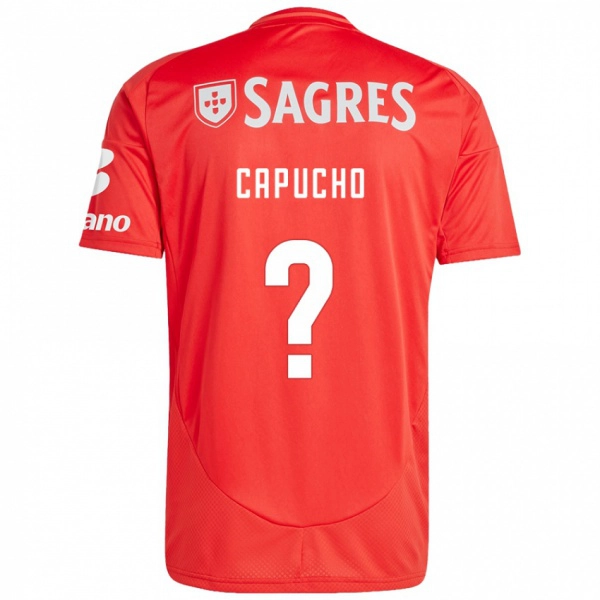 נשים João Capucho #0 אדום לבן ג'רזי ביתית 2024/25 חולצה קצרה