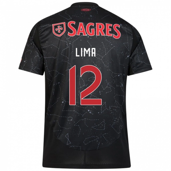 נשים Thaís Lima #12 שחור אדום הרחק ג'רזי 2024/25 חולצה קצרה