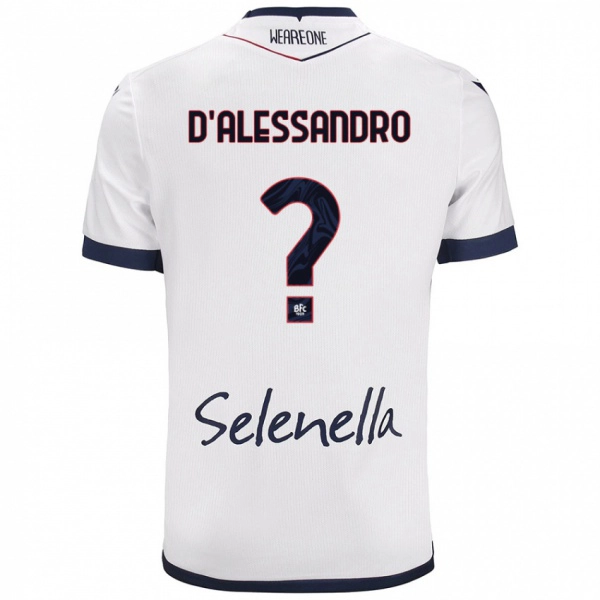 ילדים Giuliano D'alessandro #0 כחול רויאל לבן הרחק ג'רזי 2024/25 חולצה קצרה