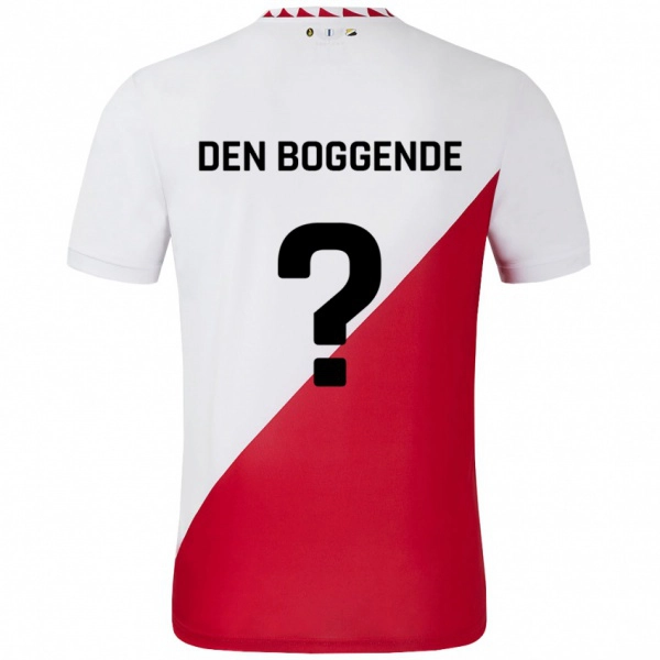 גברים Tijn Den Boggende #0 לבן אדום ג'רזי ביתית 2024/25 חולצה קצרה