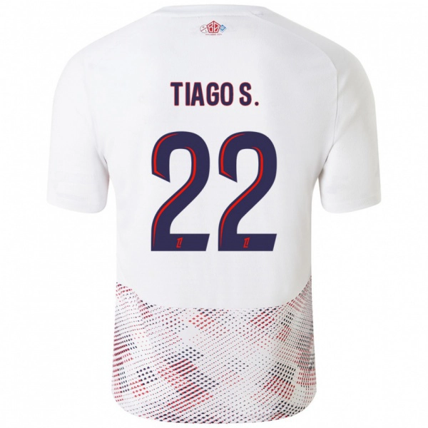 גברים Tiago Santos #22 כחול רויאל לבן הרחק ג'רזי 2024/25 חולצה קצרה