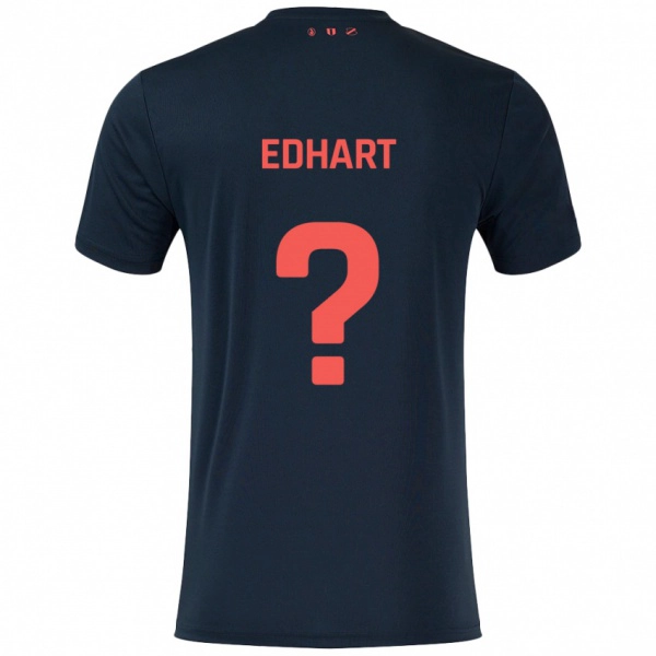 גברים Lynden Edhart #0 שחור אדום הרחק ג'רזי 2024/25 חולצה קצרה