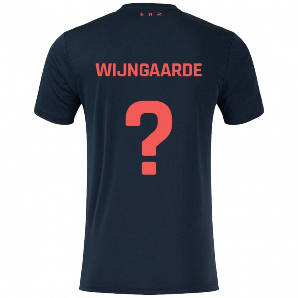 גברים Jahrnell Wijngaarde #0 שחור אדום הרחק ג'רזי 2024/25 חולצה קצרה