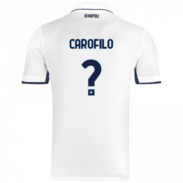 גברים Salvatore Carofilo #0 כחול רויאל לבן הרחק ג'רזי 2024/25 חולצה קצרה