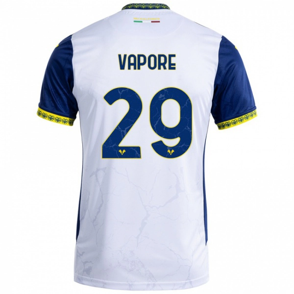 גברים Angelo Vapore #29 כחול לבן הרחק ג'רזי 2024/25 חולצה קצרה