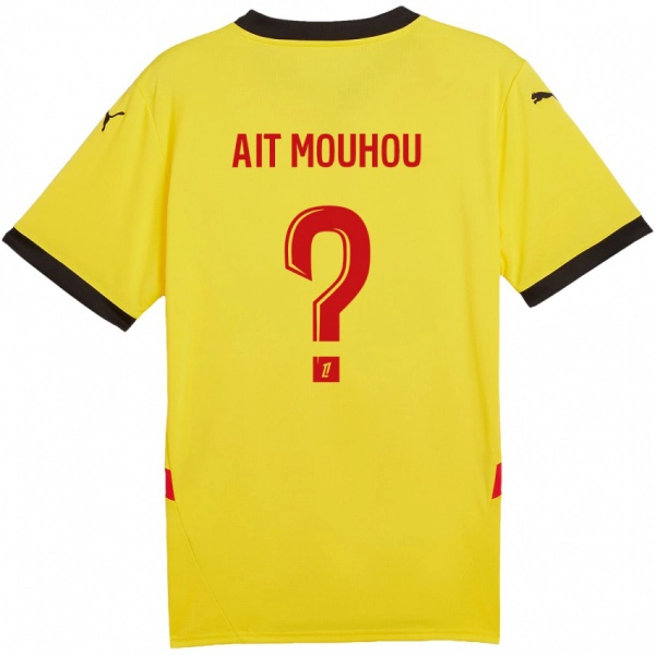 נשים Nassim Ait Mouhou #0 צהוב אדום ג'רזי ביתית 2024/25 חולצה קצרה
