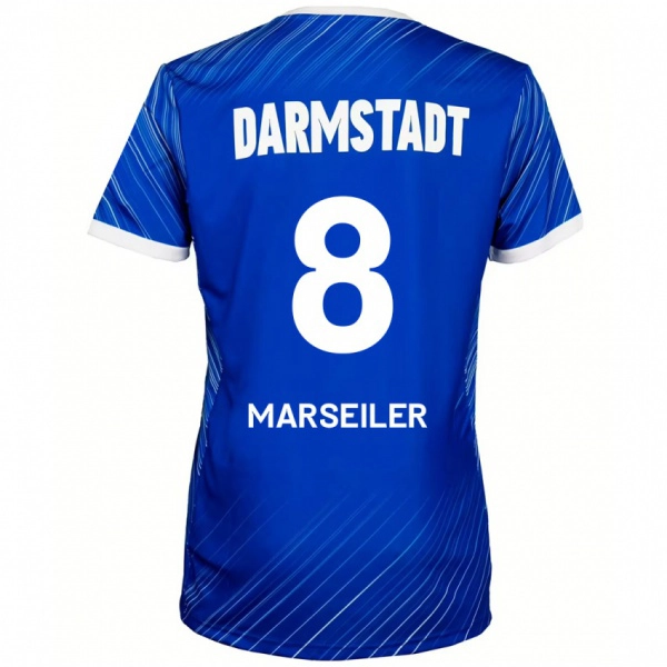 ילדים Luca Marseiler #8 כחול לבן ג'רזי ביתית 2024/25 חולצה קצרה