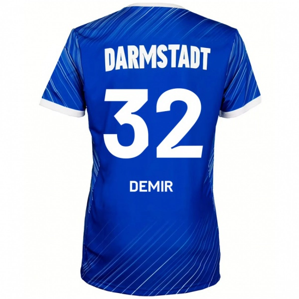 ילדים Lean Demir #32 כחול לבן ג'רזי ביתית 2024/25 חולצה קצרה