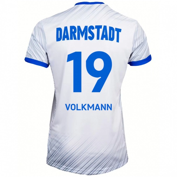 ילדים Japhet Volkmann #19 לבן כחול הרחק ג'רזי 2024/25 חולצה קצרה