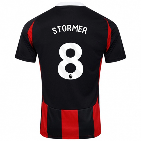נשים Becky Stormer #8 שחור אדום הרחק ג'רזי 2024/25 חולצה קצרה