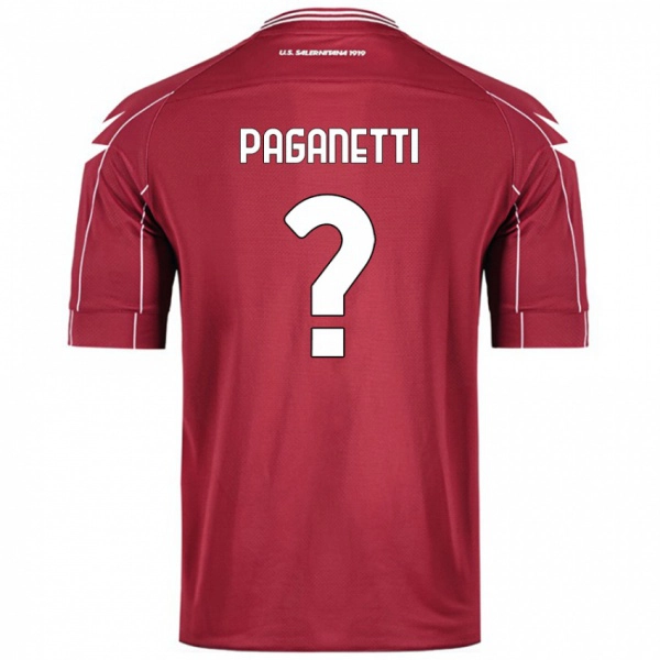 ילדים Giacomo Paganetti #0 בורדו ג'רזי ביתית 2024/25 חולצה קצרה