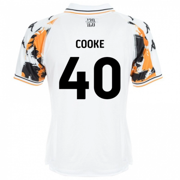 ילדים Megan Cooke #40 לָבָן הרחק ג'רזי 2024/25 חולצה קצרה