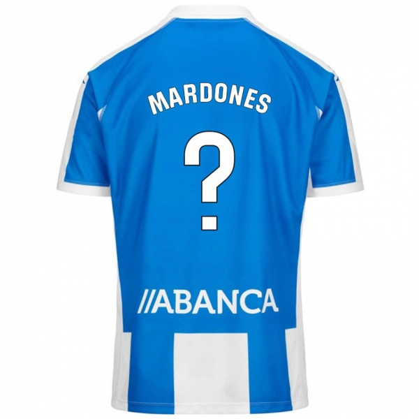 גברים Alvaro Mardones #0 כחול לבן ג'רזי ביתית 2024/25 חולצה קצרה