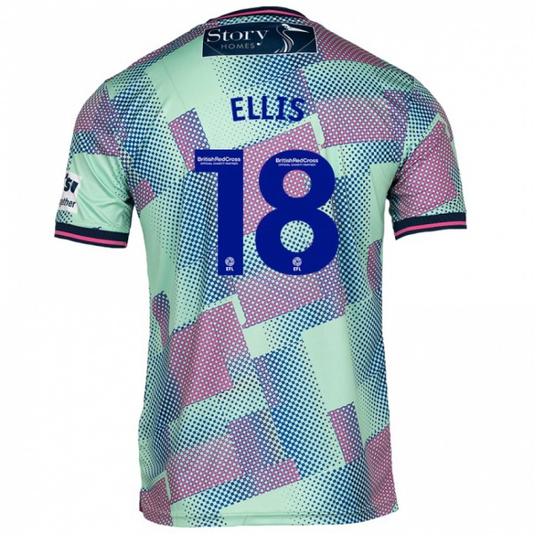 גברים Jack Ellis #18 יָרוֹק הרחק ג'רזי 2024/25 חולצה קצרה