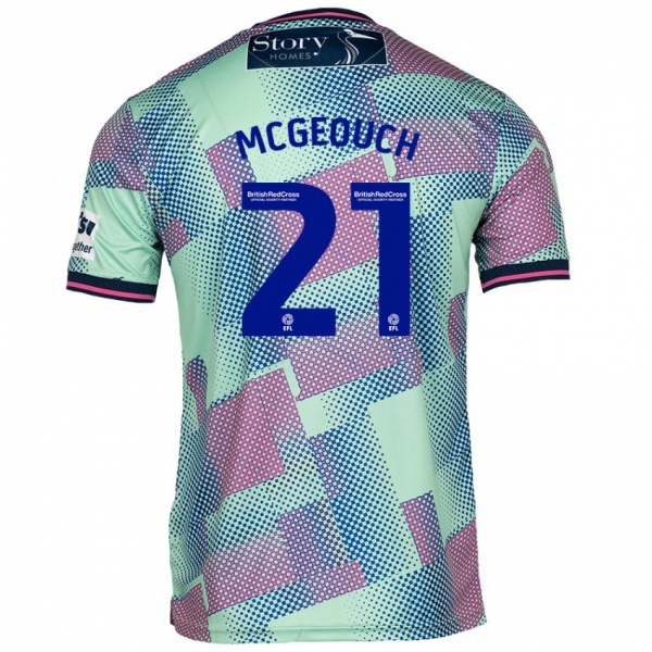 גברים Dylan Mcgeouch #21 יָרוֹק הרחק ג'רזי 2024/25 חולצה קצרה