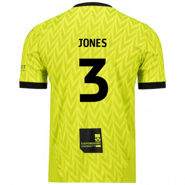 גברים Dan Jones #3 ירוק פלורסנט הרחק ג'רזי 2024/25 חולצה קצרה
