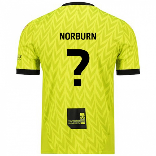 גברים Dylan Norburn #0 ירוק פלורסנט הרחק ג'רזי 2024/25 חולצה קצרה