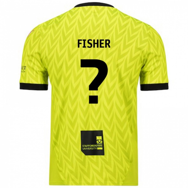 גברים Elijah Fisher #0 ירוק פלורסנט הרחק ג'רזי 2024/25 חולצה קצרה