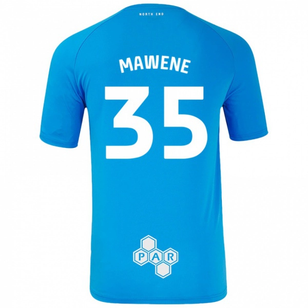 גברים Noah Mawene #35 כחול שמיים הרחק ג'רזי 2024/25 חולצה קצרה
