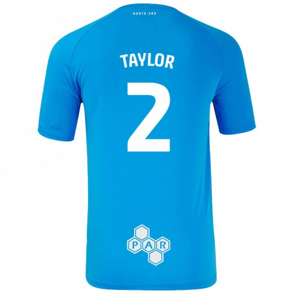 גברים Alex Taylor #2 כחול שמיים הרחק ג'רזי 2024/25 חולצה קצרה