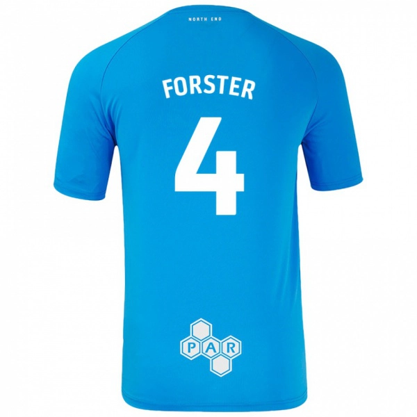 גברים Hannah Forster #4 כחול שמיים הרחק ג'רזי 2024/25 חולצה קצרה