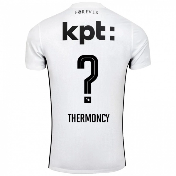 גברים Keeto Thermoncy #0 לבן שחור הרחק ג'רזי 2024/25 חולצה קצרה