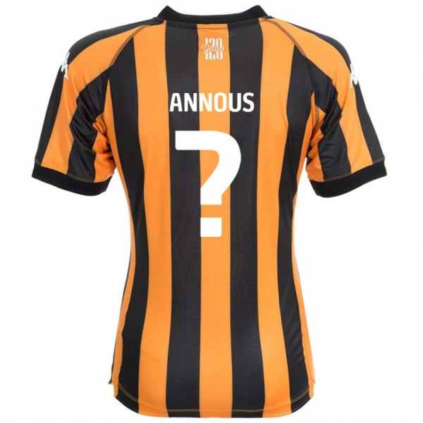 נשים Brandon Annous #0 ענבר שחור ג'רזי ביתית 2024/25 חולצה קצרה