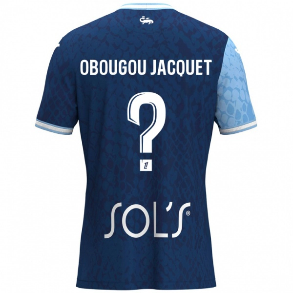 נשים Noam Obougou Jacquet #0 כחול שמיים כחול כהה ג'רזי ביתית 2024/25 חולצה קצרה
