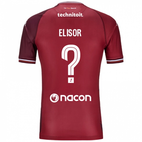 נשים Simon Elisor #0 גרנאטה אדומה ג'רזי ביתית 2024/25 חולצה קצרה