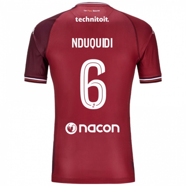 נשים Joseph Nduquidi #6 גרנאטה אדומה ג'רזי ביתית 2024/25 חולצה קצרה