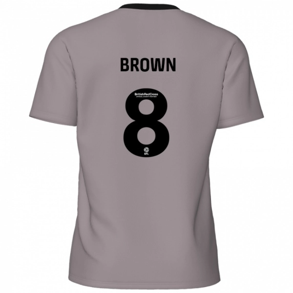 נשים Jordan Brown #8 אָפוֹר הרחק ג'רזי 2024/25 חולצה קצרה