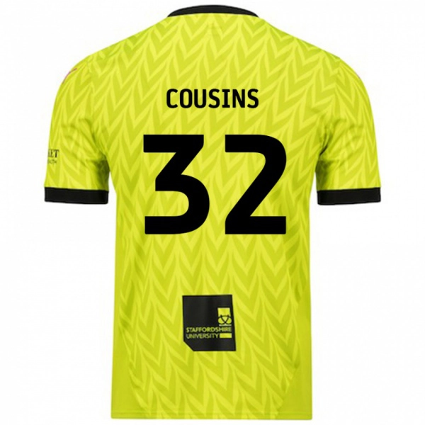 נשים Logan Cousins #32 ירוק פלורסנט הרחק ג'רזי 2024/25 חולצה קצרה