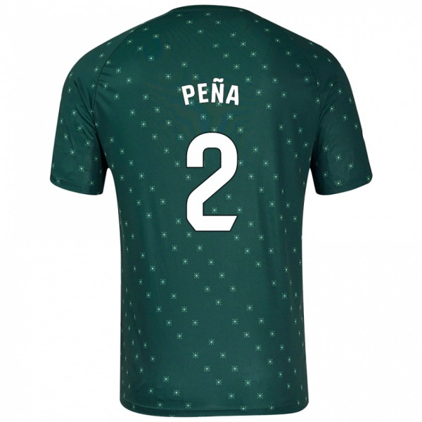נשים Miguel Peña #2 ירוק כהה הרחק ג'רזי 2024/25 חולצה קצרה