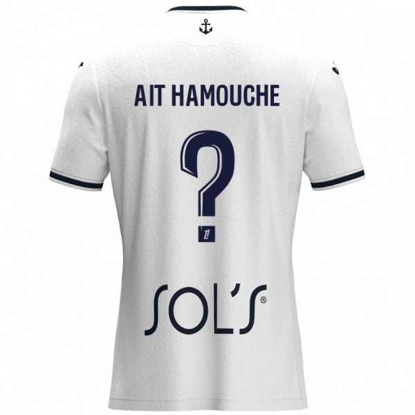 נשים Massyl Ait Hamouche #0 לבן כחול כהה הרחק ג'רזי 2024/25 חולצה קצרה