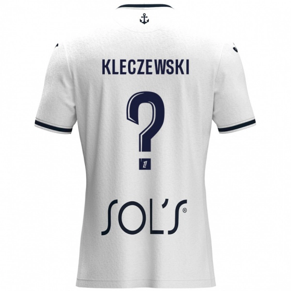 נשים Louise Kleczewski #0 לבן כחול כהה הרחק ג'רזי 2024/25 חולצה קצרה