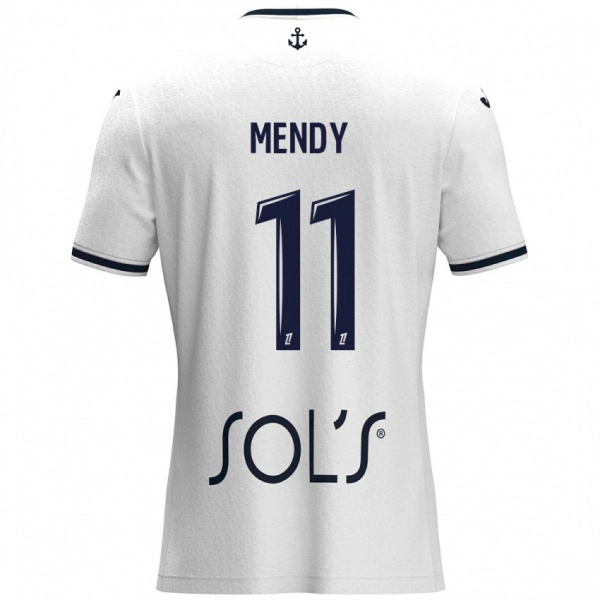 נשים Mélinda Mendy #11 לבן כחול כהה הרחק ג'רזי 2024/25 חולצה קצרה