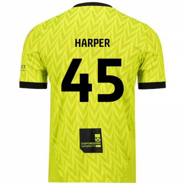 גברים Rekeem Harper #45 ירוק פלורסנט הרחק ג'רזי 2024/25 חולצה קצרה