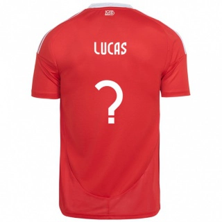ילדים Crysthyan Lucas #0 לבן אדום ג'רזי ביתית 2025/26 חולצה קצרה