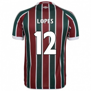 ילדים Joao Lopes #12 לבן ירוק חום-ערמוני ג'רזי ביתית 2025/26 חולצה קצרה