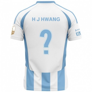ילדים Jeong-Ho Hwang #0 כחול מלכותי צהוב הרחק ג'רזי 2025/26 חולצה קצרה
