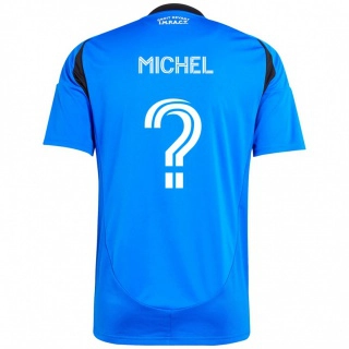 גברים Judewellin Michel #0 תכלת שמיים כחול כהה ג'רזי ביתית 2025/26 חולצה קצרה