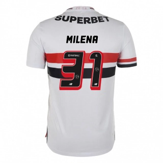 גברים Milena #31 שחור אדום ג'רזי ביתית 2025/26 חולצה קצרה
