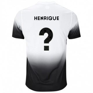 גברים Kauã Henrique #0 שחור לבן ג'רזי ביתית 2025/26 חולצה קצרה